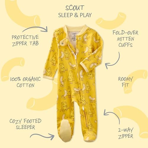 Butterblu Scout Sleep & Play 100% Organic Cotton Footed Zip Front PJs | GOTS - Image 2