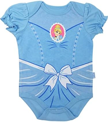 Disney Princess Ariel Cinderella Aurora Baby Girls Bodysuits and Headband - Image 5