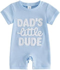 allshope Newborn Baby Boy Summer Outfit Romper Letter Embroidery Short Sleeve by Allshope