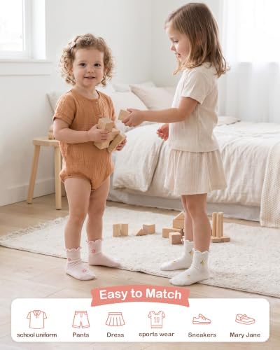 Toddler Girl Ruffle Socks Baby Girls Knee High Socks - Image 6