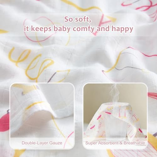 Baby Swaddle Blankets, Bamboo Muslin Receiving Blanket | 1-Pack, Lightweight & - Image 3