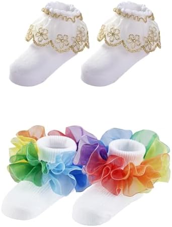PrinceSasa Little Baby Girl Princess Lace Ruffles Socks Set - Image 6