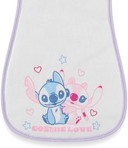 Disney Baby Stitch Angel Burp Cloths 3 Pack 20" x 10" Burping Rags Infants - Image 5