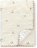 Baby Blanket Cotton Muslin Swaddle Thick Crib Bedding Dotted Backing Double by Gunnaicat