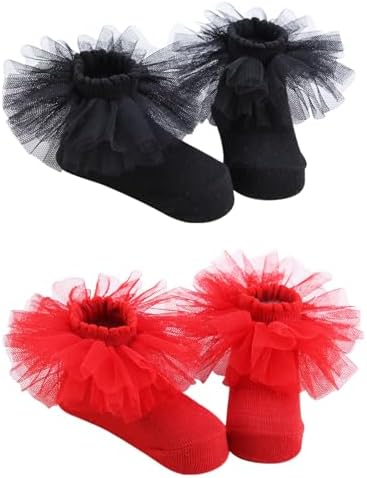 PrinceSasa Little Baby Girl Princess Lace Ruffles Socks Set - Image 4
