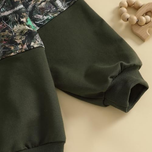 Baby Toddler Boy Girl Hoodies Camouflage Half Zip-up Sweatshirt Unisex Hooded - Image 7
