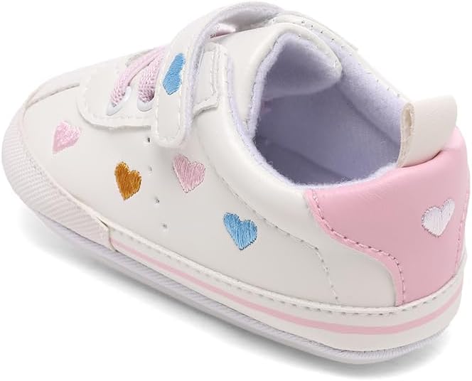 Clowora Baby Boys Girls Shoes Non-Slip Rubber Sole Sneakers Infant First Walking Toddler Crib Shoes Newborn Loafers Flats.