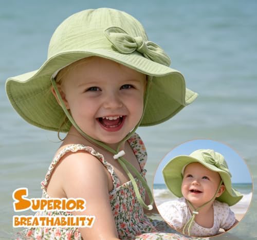 Baby Sun Hat Infant Toddler Girl Kids Sun Protection Beach Bucket Hats - Image 2