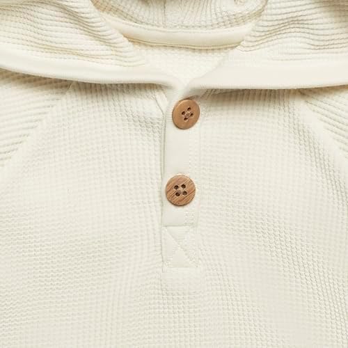 Modern Moments by Gerber Baby Girls Mini-Waffle 2 Piece Hoodie and Pant Set - Image 2