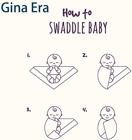Gina Era Cotton Flannel Receiving Blankets Baby 4 Pcs, Baby Swaddle Blankets - Image 4