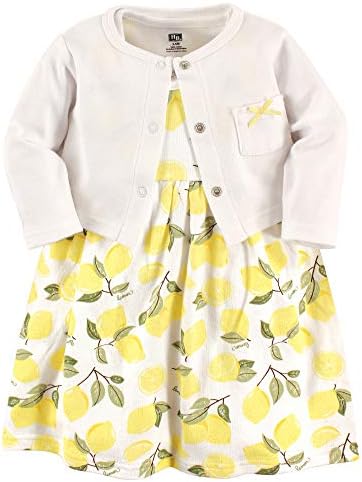 Hudson Baby Infant and Toddler Girls Cotton Dress and Cardigan Set by HudsonBaby