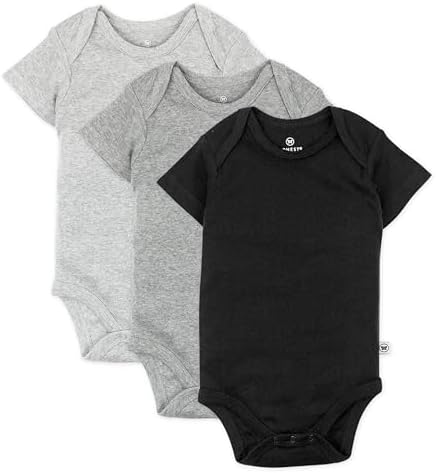 HonestBaby unisex-baby 3-pack Short Sleeve Bodysuits One-piece 100% Organic by HonestBaby