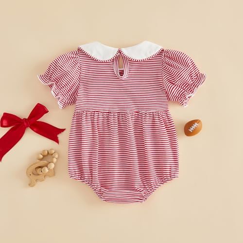 Baby Boy Girl Bubble Romper Short Sleeve Collar Summer Bodysuit - Image 3