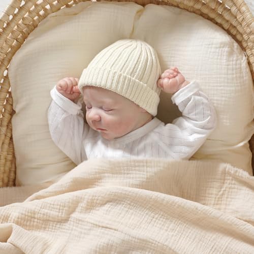 Neiwech Cotton Baby Beanie Hat Infant Newborn Toddler Winter Knitted Warm Skull - Image 2