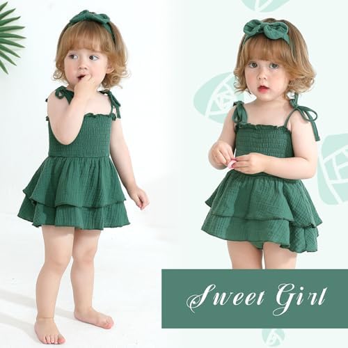 YOUNGER TREE Baby Girl Clothes Infant Summer Romper Dress Sleeveless Bodysuit - Image 3