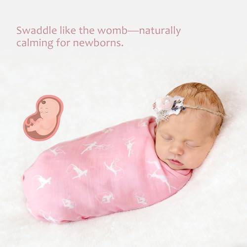 Baby Swaddle Blankets, Bamboo Muslin Receiving Blanket | 1-Pack, Lightweight & - Image 4