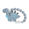 Baby Teething Toys,Food Grade Silicone Teether with One-Piece Pacifier Clip Holder,Shower Gift,Highly Effective Pain Relief for 3 Months+ Boy and Girl,BPA Free,Freezer Safe. (Dinosaur)
