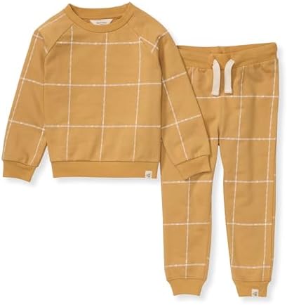 Burt's Bees Baby Boys Shirt and Pant Set, Long Sleeve Top & Bottom Outfit Bundle by BurtsBeesBaby