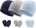 Newborn Baby Hats and Mittens Set Infant Beanie Cap Toddler Gloves Newborn by AQOKKA