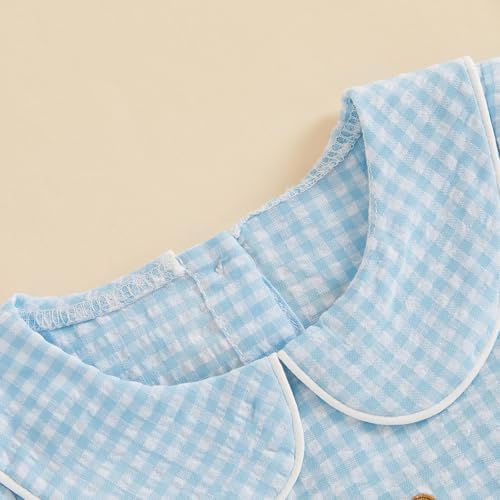 Baby Boy Girl Bubble Romper Short Sleeve Collar Summer Bodysuit - Image 4