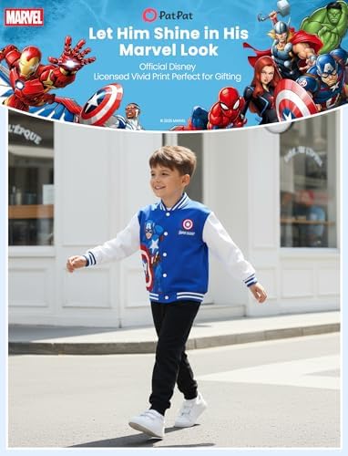 Disney Bomber Jacket Spider Man Marvel Toy Story Cars Varsity Cardigan2-13Y - Image 5