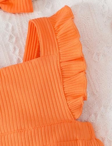 Fullfamous Baby Girl Ruffled Jumpsuit and Headband Set - Image 5
