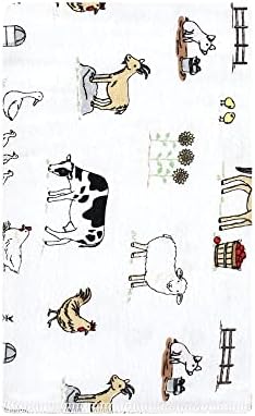 Luvable Friends Hudson Baby Flannel Burp Cloths 10pk, Barnyard Farm - Image 2