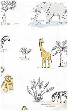 Luvable Friends Hudson Baby Flannel Burp Cloths 10pk, Safari Friends - Image 2