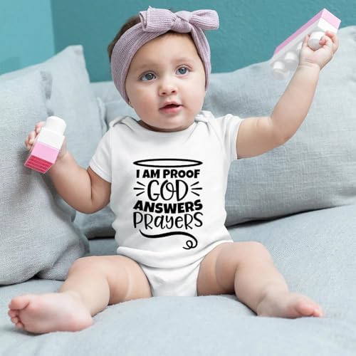 listery I'M Proof That God Answers Prayers Baby Bodysuit Baby Religious Infant - Image 3
