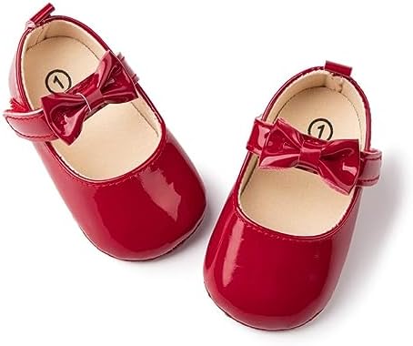Meckior Infant Baby Girls Soft Sole Bowknot Princess Wedding Dress Mary Jane by Meckior