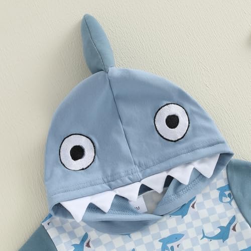 Toddler Baby Boy Hooded Dinosaur Summer Outfit Funny T-Shirt Shorts Set - Image 5