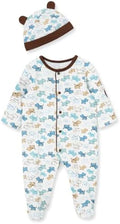 Little Me Baby Boy Clothes 2-Piece Baby Sleeper and Cap Set, 100% Cotton by LittleMeChildrensApparel