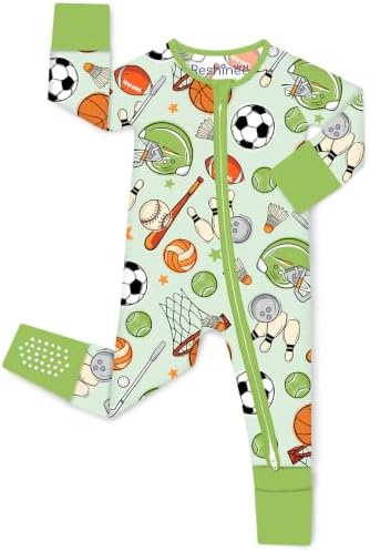 babee Reshinee Bamboo Viscose Baby Footie Pajama, Zipper Sleeper Boys Girls by babeeReshinee