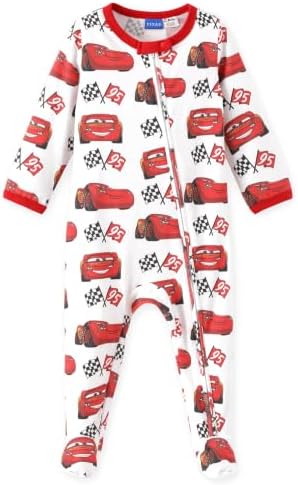 Disney Baby Boys Zip One-Piece Non-Slip Footie Romper by Disney