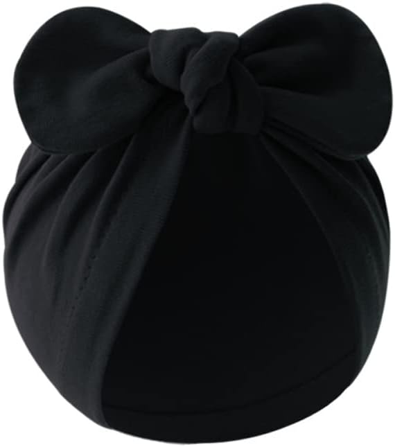4PCS Newborn Baby Bow Knot Turban Hat Infant Toddler Hospital Hat Cotton Head - Image 2
