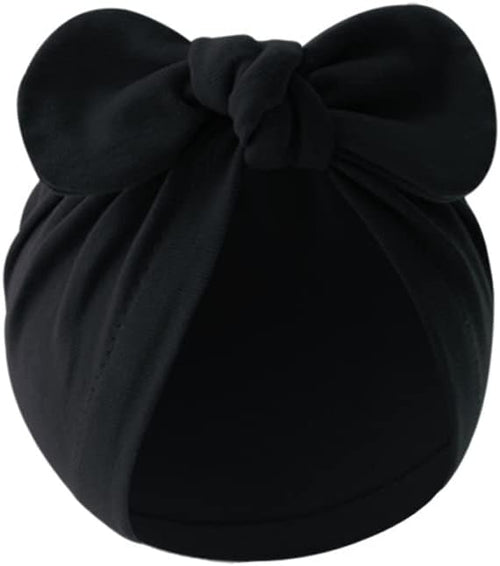 4PCS Newborn Baby Bow Knot Turban Hat Infant Toddler Hospital Hat Cotton Head - Image 2