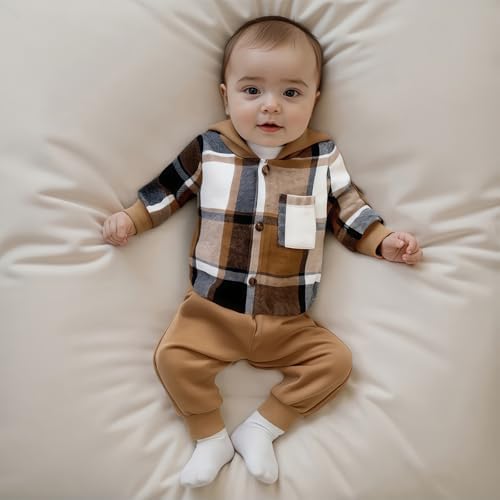 Giraropa Newborn Baby Boy Clothes Rib Knit Romper Jumpsuit Solid Sweater - Image 3