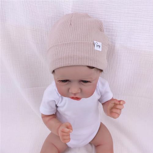 Jersey Beanie Hat for Newborn Baby Boys Girls Silky Satin Lined Hats Bonnet - Image 7