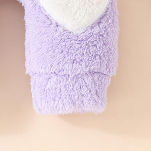 Newborn Baby Boy Girl Bear Outfits Bear Fleece Suit Zipper Hooded Romper - Image 4
