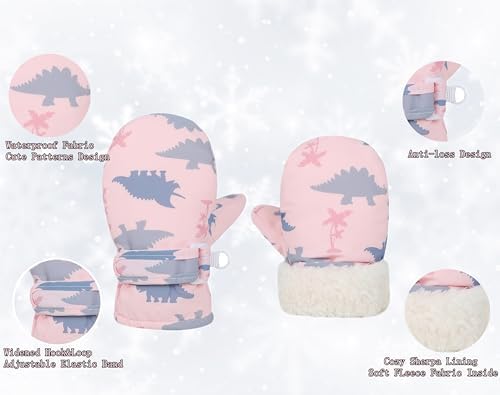 Toddler Gloves Kids Mittens Winter Warm Lined Fleece Gloves Waterproof Snow - Image 5