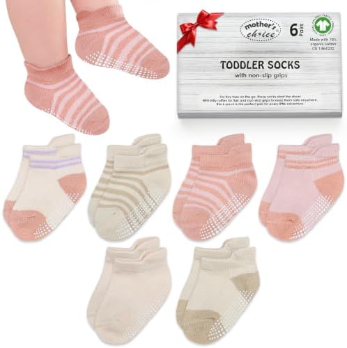 GOTS Organic Cotton Blend Ankle Toddler Socks 6M-12M-2t-3t-4t-5t Baby Gift by MothersChoice