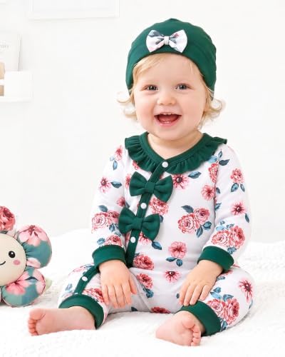Mikrdoo Newborn Baby Girl Clothes Long Sleeve Romper - Image 2