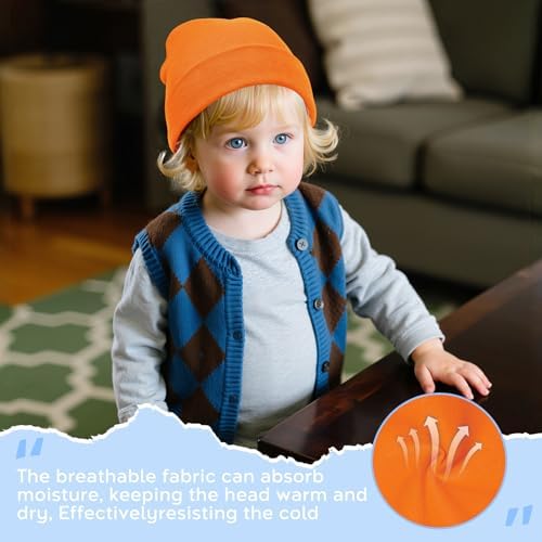 Zando Baby Beanie Newborn Hats Infant Toddler Seamless Warm Soft Knit Cap - Image 4