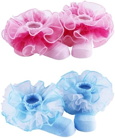 PrinceSasa Little Baby Girl Princess Lace Ruffles Socks Set - Image 4