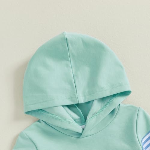 Infant Baby Boy Fall Winter Clothes Outfit Hooded Long Sweatshirt Pant Set - Image 4