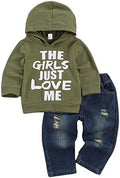 fhutpw Toddler Baby Boy Outfits Hoodie Sweatshirts & Jeans Clothes Set Fall by fhutpw