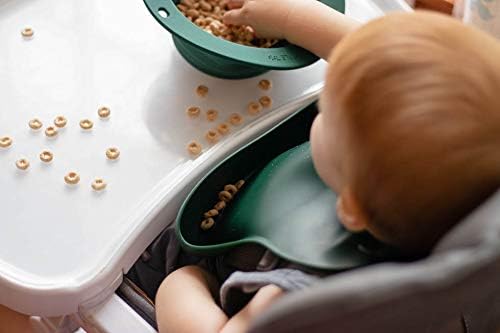 Three Little Tots Modern Silicone Baby Bib – Adjustable Fit Waterproof Catch - Image 4