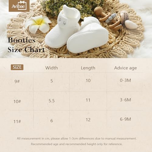 Avibae Baby Booties, Warm Infant Girl Boy Socks Bootie, Newborn Knit Shoes - Image 6