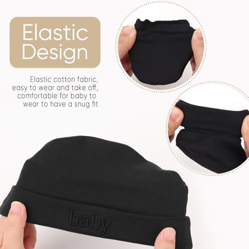 BQUBO Newborn Baby Hat Mittens Socks Set Infant Cotton Beanie Gloves Thick Warm - Image 7