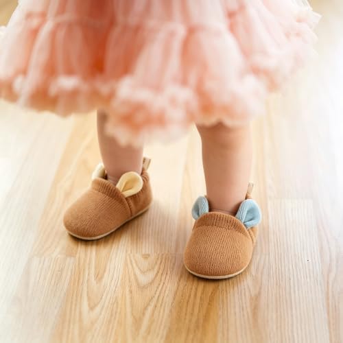 Jastore Baby Girls Booties Newborn Infant Shoes Cozy Soft Warm Cotton Boots - Image 7
